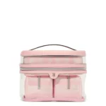 Victoria's Secret Iconic Stripe Pink 4 Piece Makeup Bag